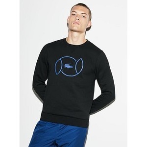 [해외] Mens SPORT Fleece And Lettering Tennis Sweatshirt [라코스테 LACOSTE] black/navy blue (SH9506-51-H0V)
