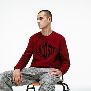 [해외] 남여공용 LIVE Crew Neck XL Embroidery Fleece Sweatshirt [라코스테 LACOSTE] red/black (SH9076-51-B2Q)