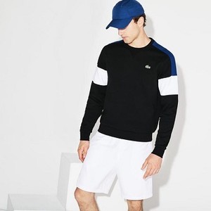 [해외] Mens SPORT Colorblock Fleece Tennis Sweatshirt [라코스테 LACOSTE] black/navy blue/white (SH9509-51-FQ8)