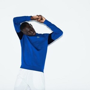 [해외] Mens SPORT Colorblock Fleece Tennis Sweatshirt [라코스테 LACOSTE] blue/white/navy blue (SH9509-51-EHH)