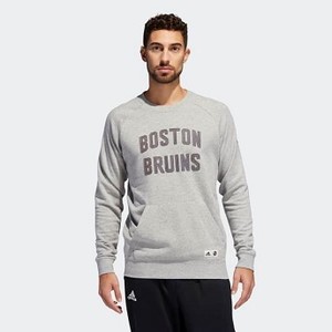 Mens Athletics Bruins Fleece Crew Sweatshirt Multi/Medium Grey Heather (DN2046)