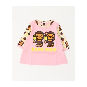 [해외] BAPE BABY MILO JUNK FOOD 3/4 SLEEVE 티셔츠 K [베이프] 핑크 (38593246_26_d_215)
