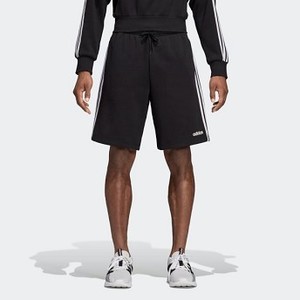 [해외] Mens Training Essentials 3-Stripes Fleece Shorts [아디다스 반바지] Black/White (DQ3071)