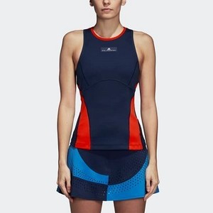 [해외] Womens Tennis adidas by Stella McCartney Barricade Tank Top [아디다스 탱크탑] Night Indigo/Core Red (CY1919)