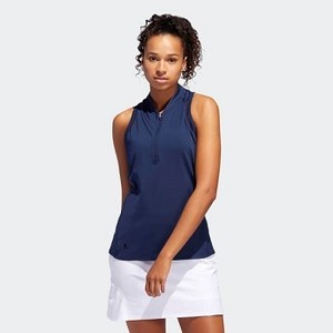 [해외] Womens Golf Sleeveless Polo Shirt [아디다스 탱크탑] Night Indigo (DX0007)
