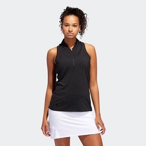 [해외] Womens Golf Sleeveless Polo Shirt [아디다스 탱크탑] Black (DX0010)