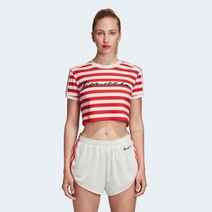 [해외] Womens Originals Fiorucci Stripe Crop Tee [아디다스 탱크탑] Off White/Red (ED0505)
