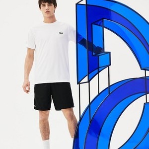 [해외] Mens SPORT Colorblock Shorts - Novak Djokovic Collection [라코스테 바지] Black/Blue/White (GH3353-51)