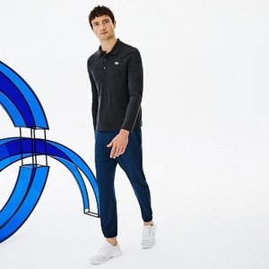 [해외] Mens SPORT Stretch Technical Midlayer Trackpants - Lacoste x Novak Djokovic Off Court Premium Edition [라코스테 바지] Blue (XH9526-51)