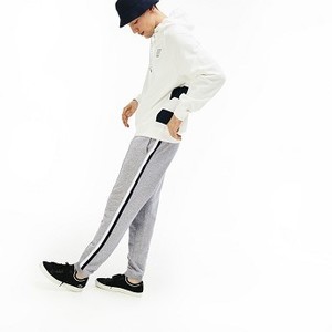 [해외] Mens Striped Accent Fleece Sweatpants [라코스테 바지] Grey Chine (XH4338-51)