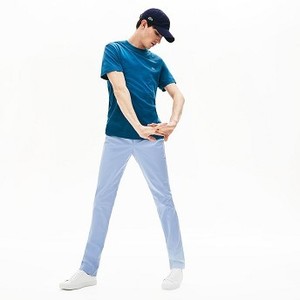 [해외] Mens Slim Fit Stretch Cotton Pants [라코스테 바지] Light Blue (HH5442-51)