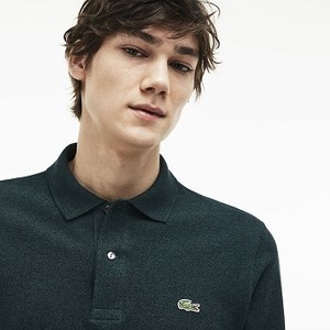 [해외] classic fit long-sleeve Polo Shirt in marl petit pique [라코스테 반팔,폴로티] Green (L1313-51)