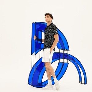 [해외] Mens SPORT Print Technical Jersey Polo - Lacoste x Novak Djokovic On Court Premium Edition [라코스테 반팔,폴로티] Black (DH9456-51)