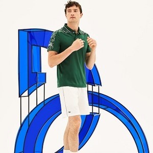 [해외] Mens SPORT Stretch Technical Jersey Polo - Lacoste x Novak Djokovic On Court Premium Edition [라코스테 반팔,폴로티] Green/White (DH9481-51)