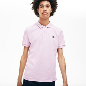 [해외] 남여공용 LIVE Slim Fit Petit Pique Polo Shirt [라코스테 반팔,폴로티] Light Pink (PH3655-51)