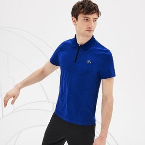 [해외] Mens SPORT Novak Djokovic Collection Tech Jersey Polo [라코스테 반팔,폴로티] Blue/Black (DH3386-51)
