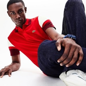 [해외] Mens Slim Fit Stretch Pima Polo Shirt [라코스테 반팔,폴로티] Red/White/Bordeaux (PH4223-51)