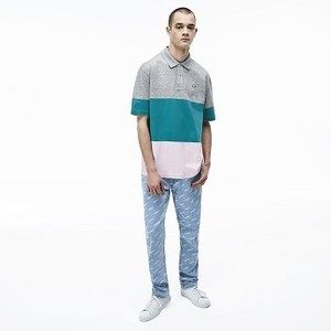 [해외] Mens LIVE Loose Fit Cotton Polo [라코스테 반팔,폴로티] Grey Chine/Green/Light Pink (DH3645-51)