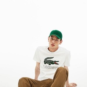 [해외] Mens Graphic Croc T-shirt [라코스테 반팔,폴로티] White (TH6386-51)