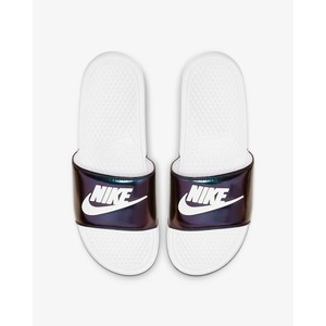 [해외] Nike Benassi JDI SE [나이키 슬리퍼] White/Lucid Green/Court Purple/White (AJ6745-102)