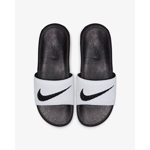 [해외] Nike Benassi Solarsoft 2 [나이키 슬리퍼] White/Black (705474-100)
