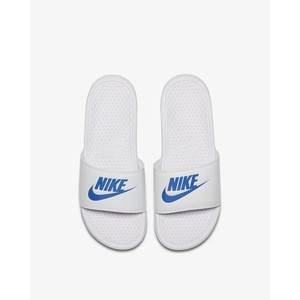 [해외] Nike Benassi [나이키 슬리퍼] White/White/Varsity Royal (343880-102)