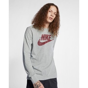 [해외] Nike Sportswear [나이키 긴팔] Dark Grey Heather/Team Red (AA6570-063)