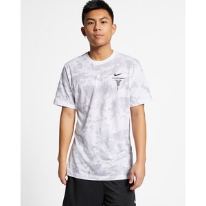 [해외] Mens Printed Basketball T-Shirt [나이키 반팔티] White/White/Wolf Grey (BQ3594-100)