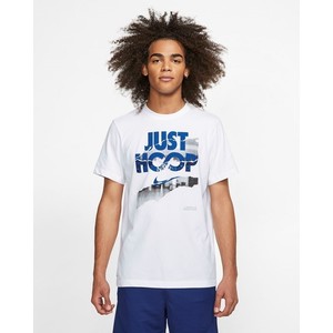 [해외] Nike Dri-FIT [나이키 반팔티] White/White/Pacific Blue (BQ3553-100)