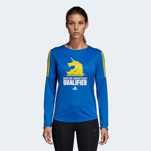 [해외] Womens 런닝 Boston Marathon® Qualifier Long Sleeve Tee [아디다스 긴팔티] Blue (DY0114)