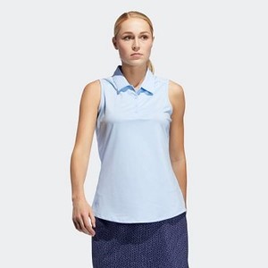 [해외] Womens Golf Ultimate365 Sleeveless Polo Shirt [아디다스 탱크탑] Glow Blue Mel (DZ6308)