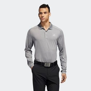 Mens Golf Ultimate Climacool Solid Polo Shirt [아디다스 긴팔티] Grey Heathered/Grey Three (EC3220)