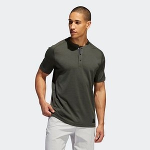 Mens Golf Adicross No-Show Transition Henley Shirt [아디다스 티셔츠] Legend Earth (EC6351)
