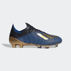 Soccer X 19.1 Firm Ground Cleats [아디다스 축구화] Core Black/Gold Metallic/Football Blue (F35313)