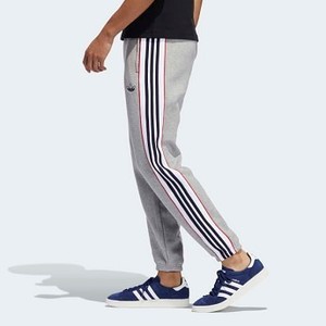 Mens Originals 3-Stripes Panel Sweat Pants [아디다스 트레이닝 바지] Medium Grey Heather/White (ED6258)