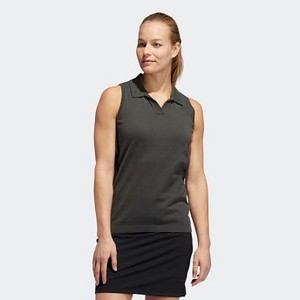 Womens Golf Sweater Knit Polo Shirt [아디다스 탱크탑] Legend Earth (DZ6401)