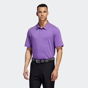 Mens Golf Adipure Lattice Jacquard Polo Shirt [아디다스 티셔츠] Active Purple (FJ9780)