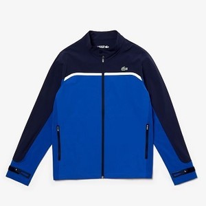 Mens SPORT Color-Blocked Lightweight Stretch Zip Jacket [라코스테 자켓] Blue/Navy Blue/White-1YB (Selected colour) (BH7985-51)