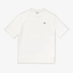 Mens LIVE Loose-Fit Cotton T-shirt [라코스테 반팔,폴로티] White-001 (Selected colour) (TH8084-51)