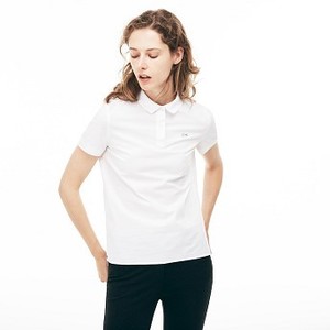 Womens Regular Fit Stretch Poplin Polo Shirt [라코스테 반팔,폴로티] (CF6821-51)