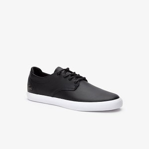 Mens Esparre Leather Sneakers [라코스테 운동화] BLACK/WHITE-312 (Selected colour) (37CMA0095)