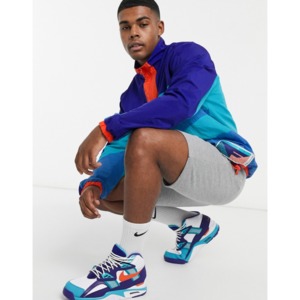 [해외]Nike Basketball zip thru flight jacket in retro color block blue [나이키자켓] Blue (1629073)