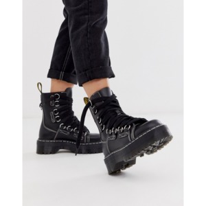 [해외]Dr Martens Jadon XL chunky wide lace leather ankle boots in black [닥터마틴] Black (1514345)