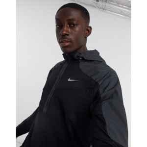 [해외]Nike Running Wild Run element hooded mid layer in black [나이키자켓] Black (1750590)