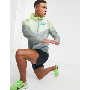 [해외]Nike Running Trail zip thru logo jacket in gray [나이키자켓] Gray (1677752)