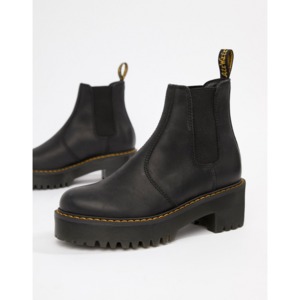 [해외]Dr Martens Rometty Black Leather Chunky Heeled Chelsea Boots [닥터마틴] (1514380)
