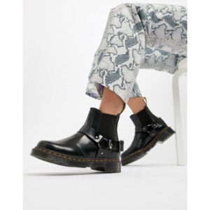[해외]Dr Martens Wincox Black Leather Harness Chunky Chelsea Boots [닥터마틴] (1514347)