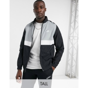 [해외]Nike Tall woven track jacket in black and gray [나이키자켓] Black (1696817)