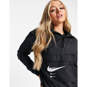 [해외]Nike Running overhead jacket with swoosh logo in black [나이키자켓] Black (1678572)