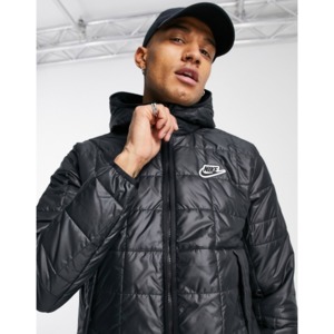 [해외]Nike zip-front hooded synthetic fill puffer jacket in black [나이키자켓] Black (1750907)